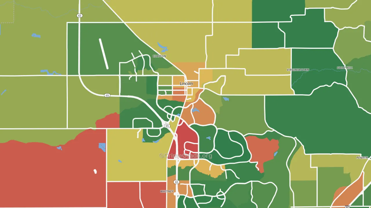 95648, CA Map of Theft Rates
