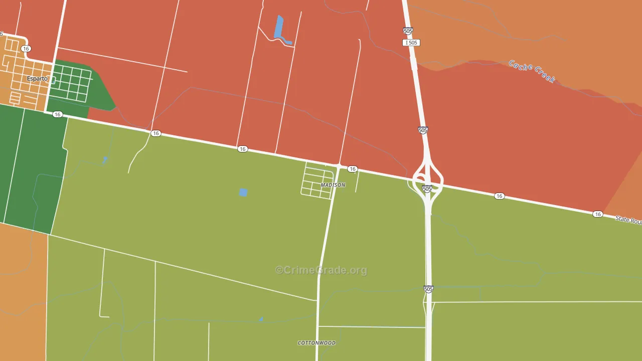 95653, CA Map of Theft Rates