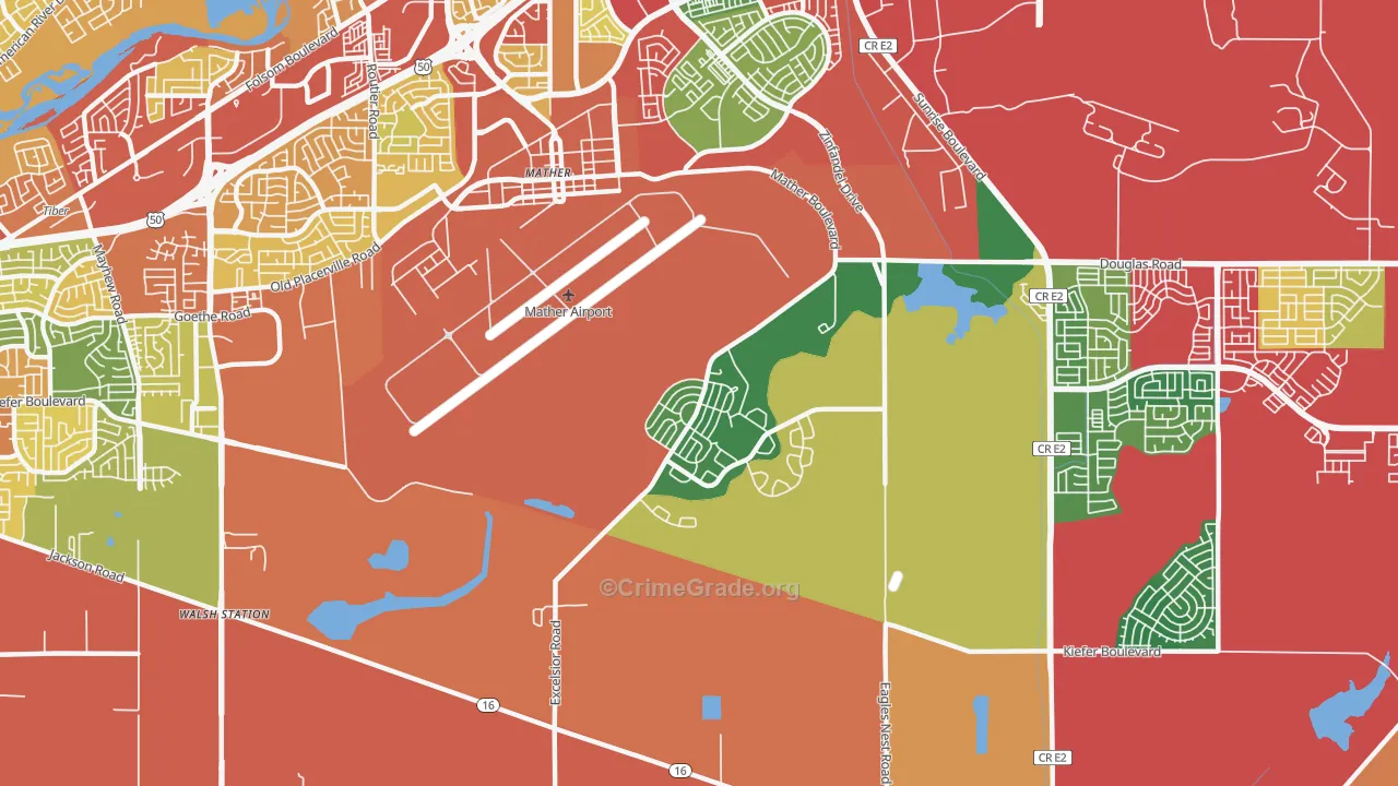 95655, CA Map of Theft Rates