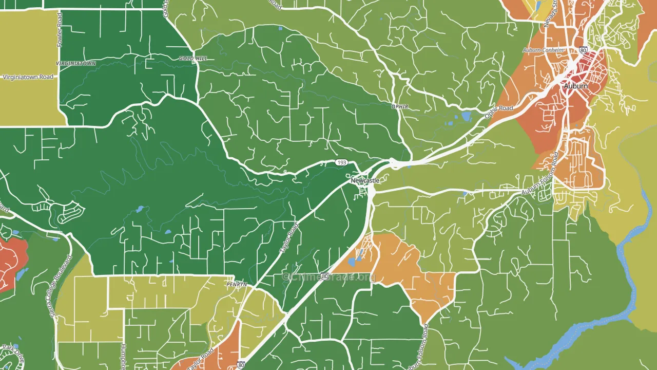 95658, CA Map of Theft Rates