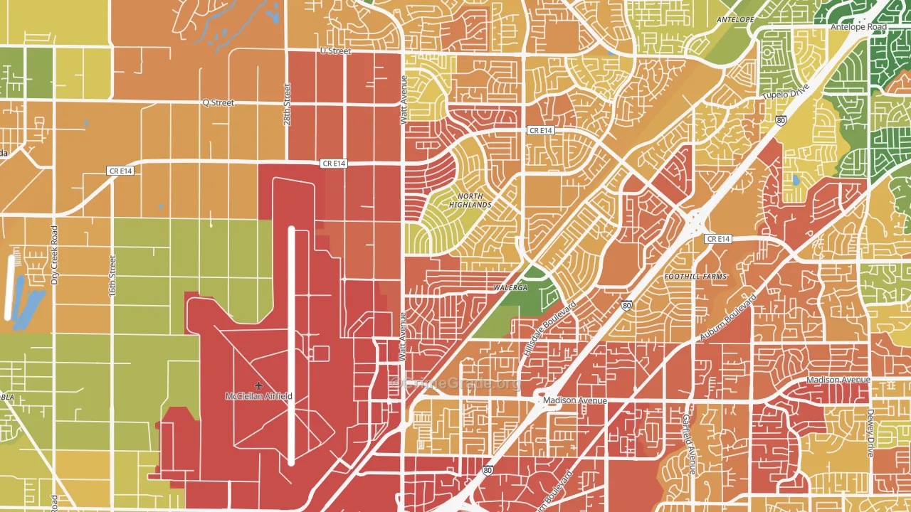 95660, CA Map of Theft Rates