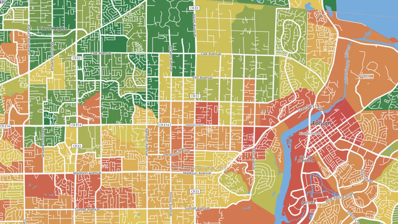 95662, CA Map of Theft Rates
