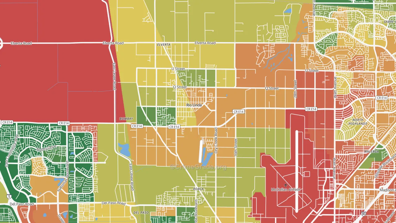 95673, CA Map of Theft Rates