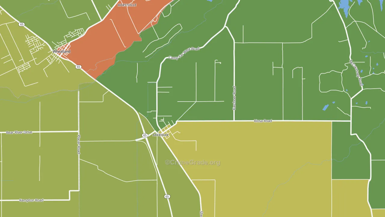 95681, CA Map of Theft Rates