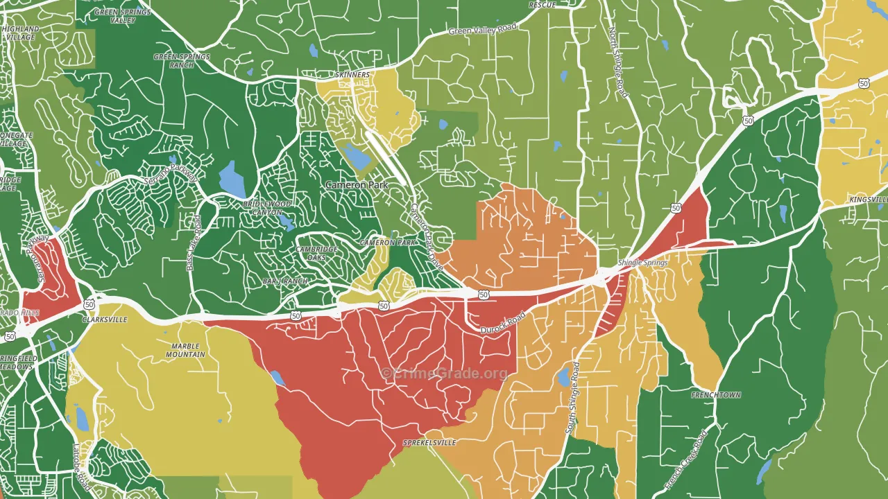95682, CA Map of Theft Rates
