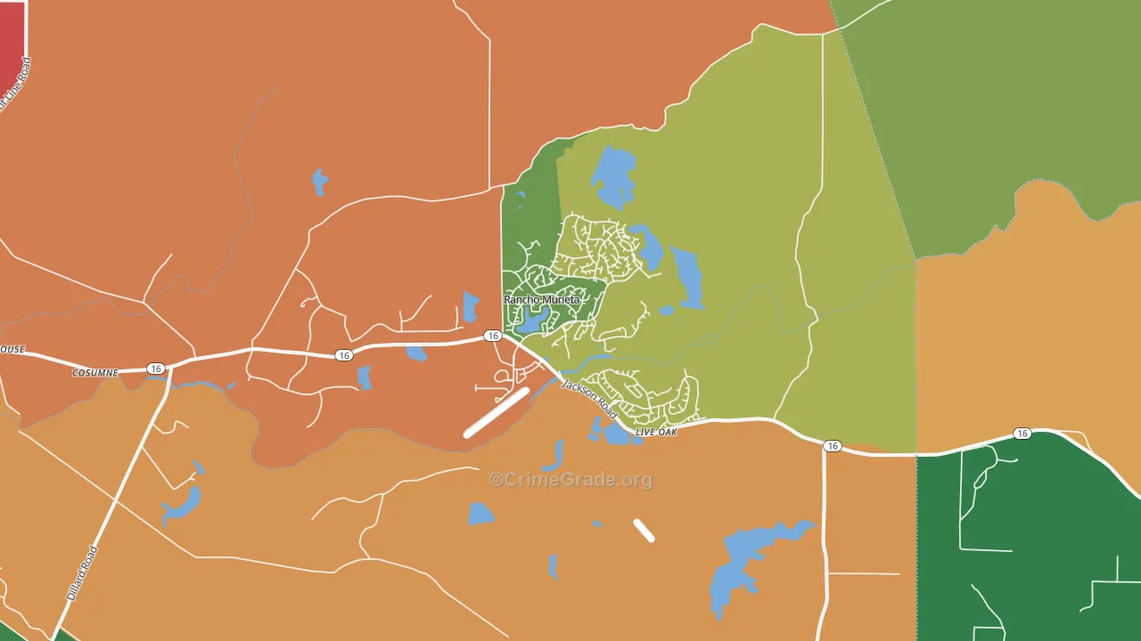 95683, CA Map of Theft Rates