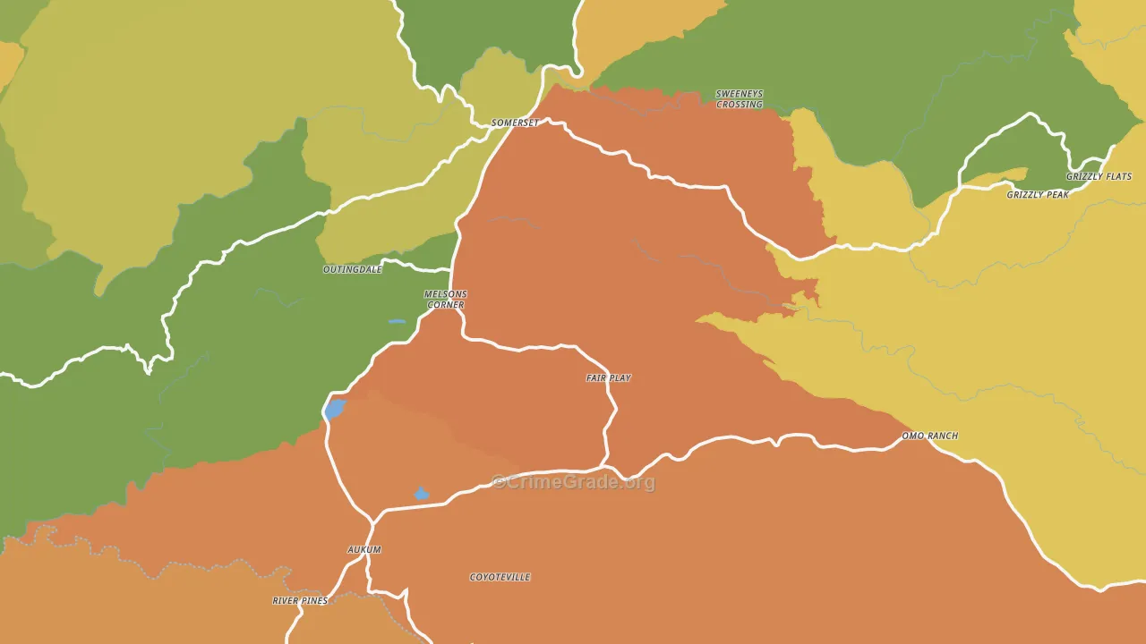 95684, CA Map of Theft Rates