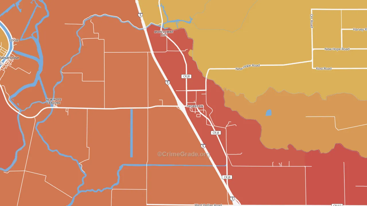 95686, CA Map of Theft Rates