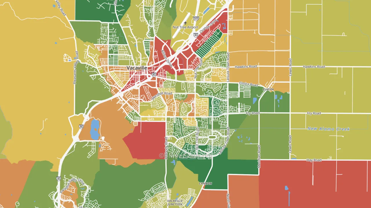 95687, CA Map of Theft Rates