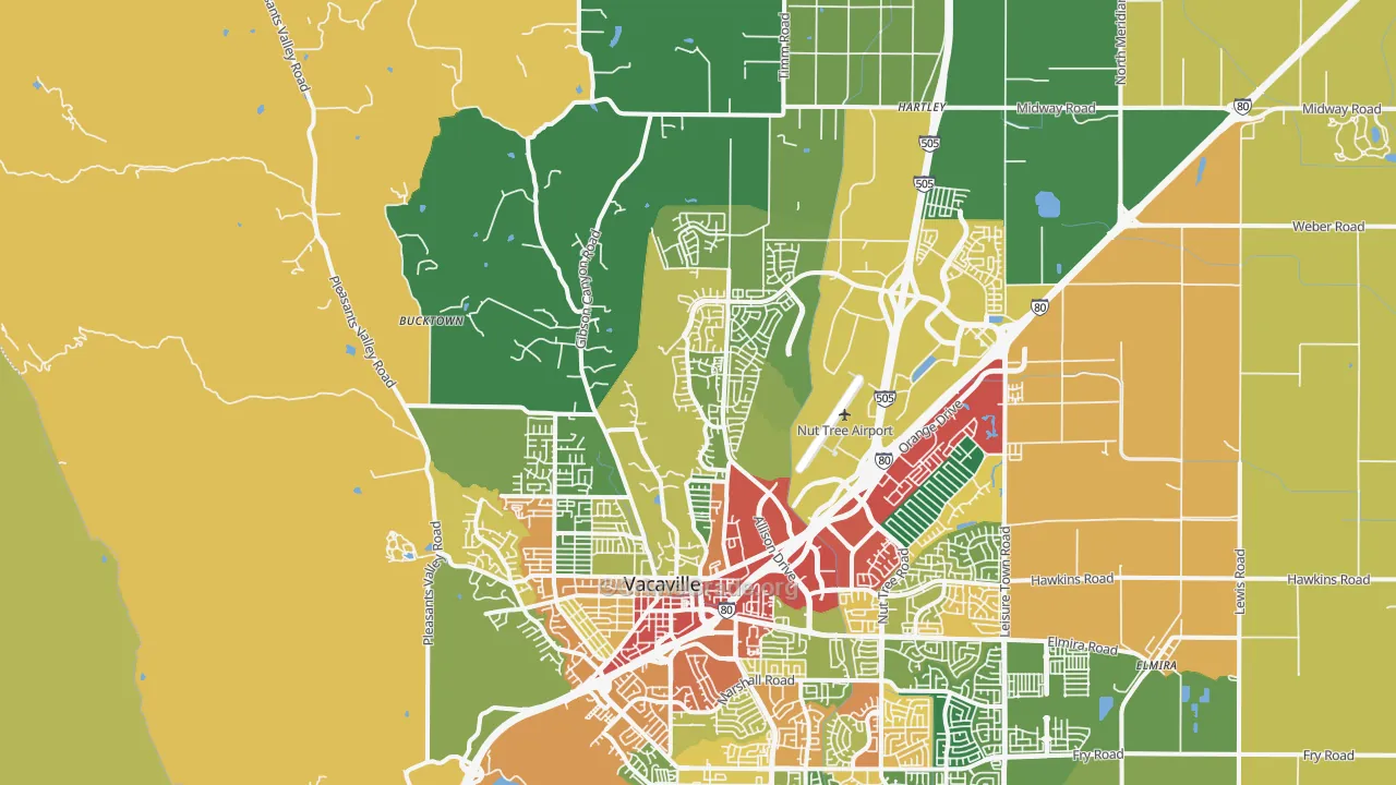 95688, CA Map of Theft Rates