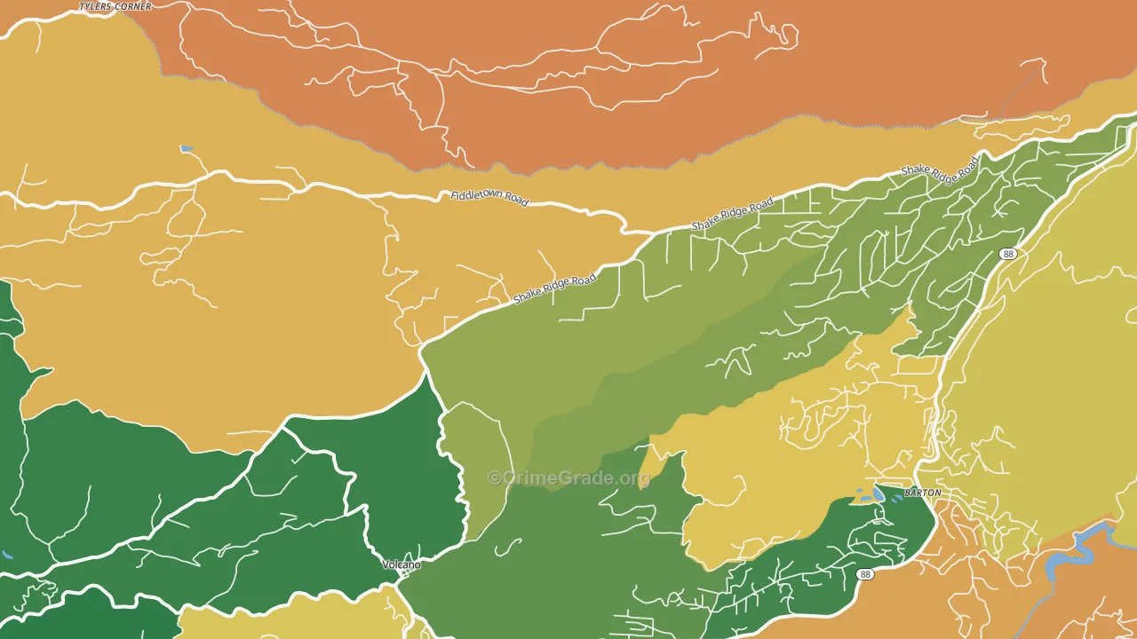 95689, CA Map of Theft Rates