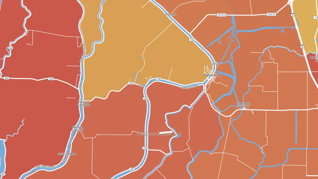 95690, CA Map of Theft Rates