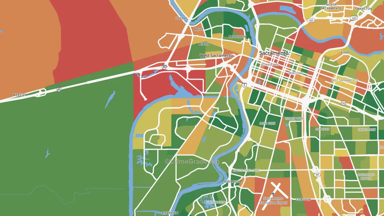 95691, CA Map of Theft Rates