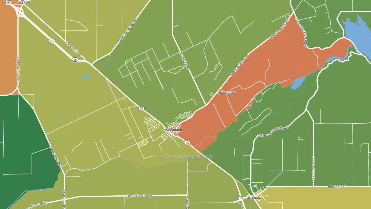 95692, CA Map of Theft Rates