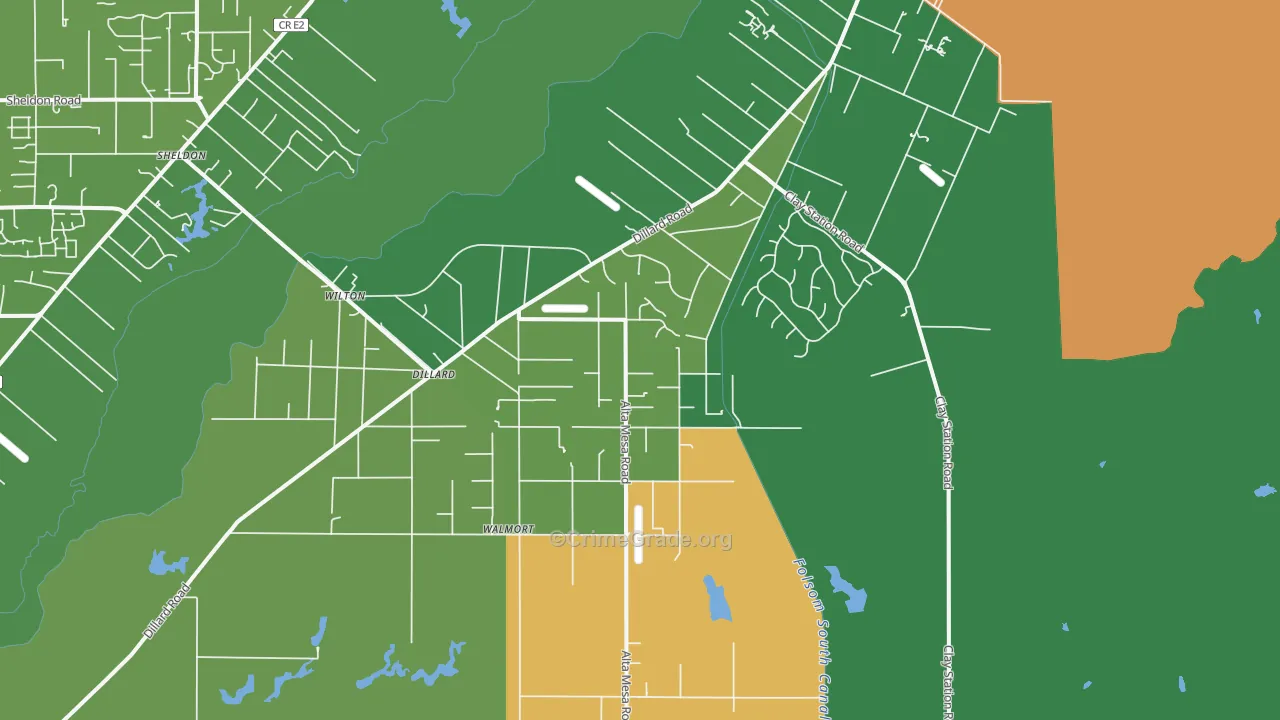 95693, CA Map of Theft Rates