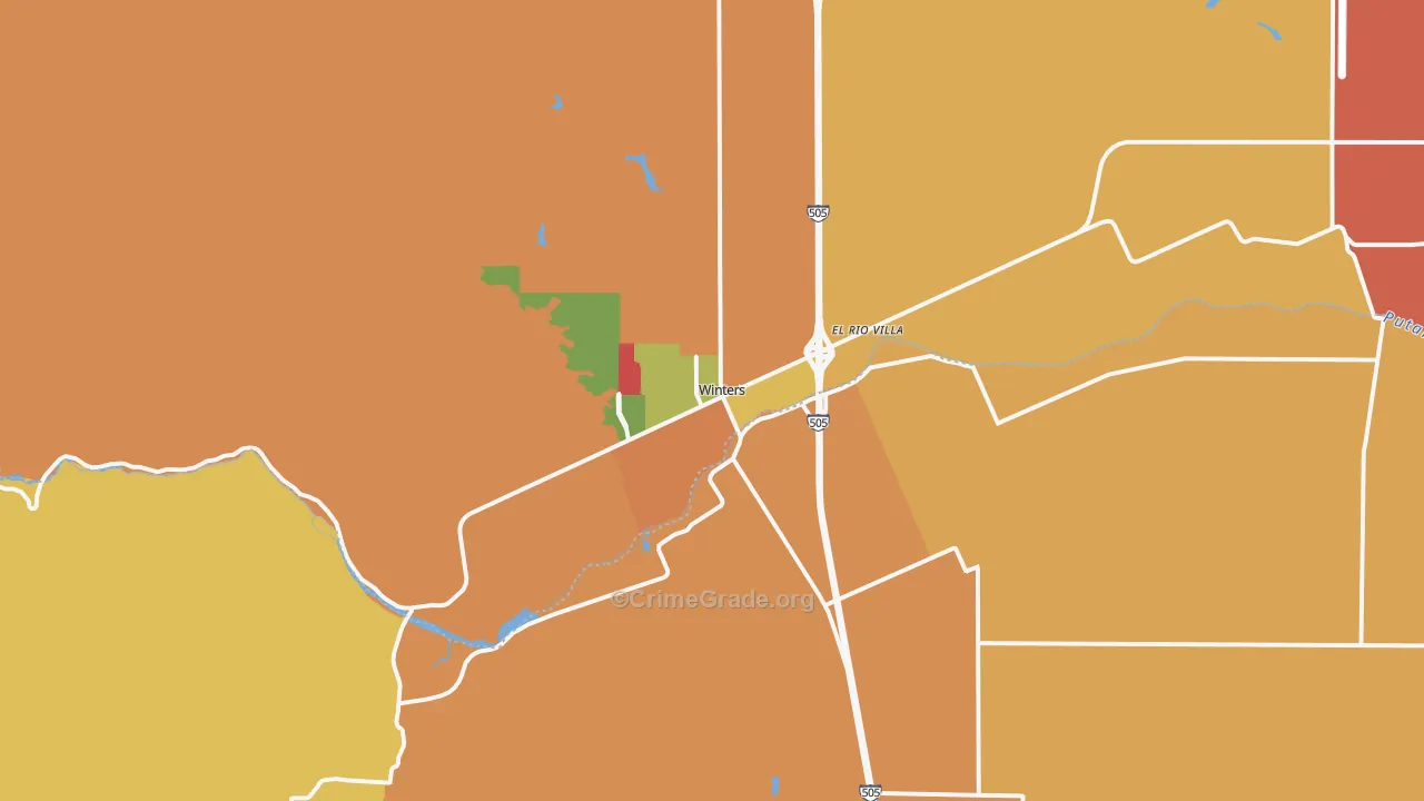 95694, CA Map of Theft Rates