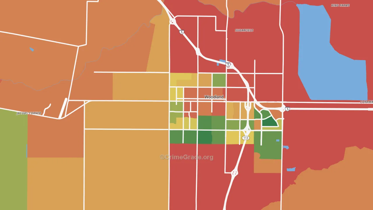 95695, CA Map of Theft Rates
