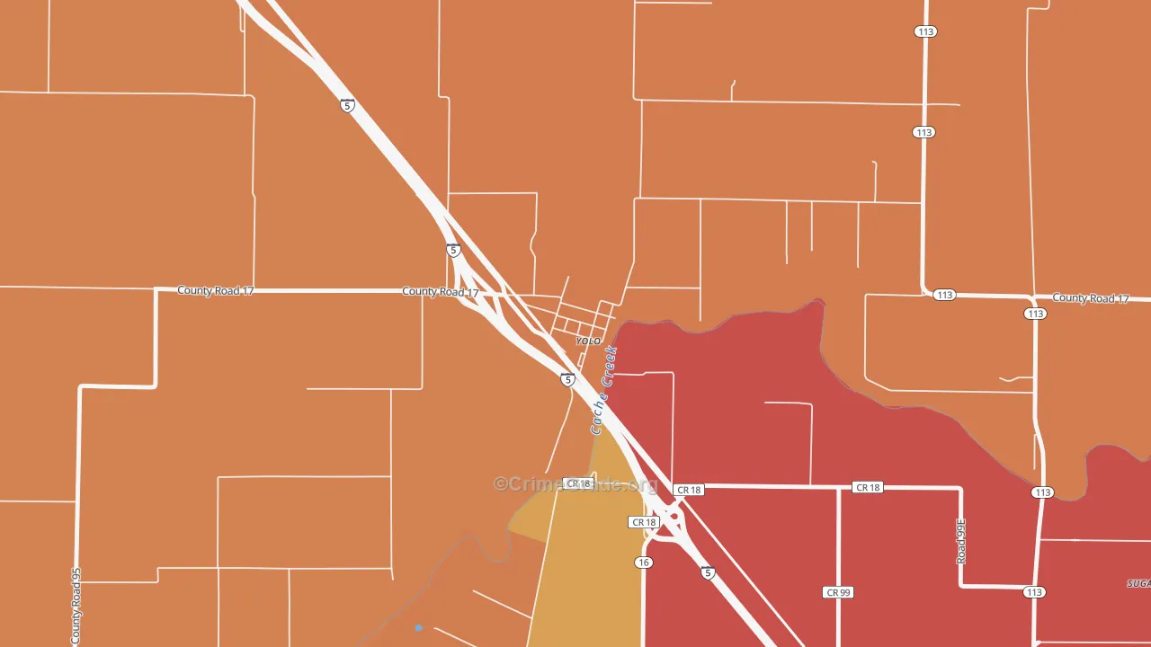 95697, CA Map of Theft Rates