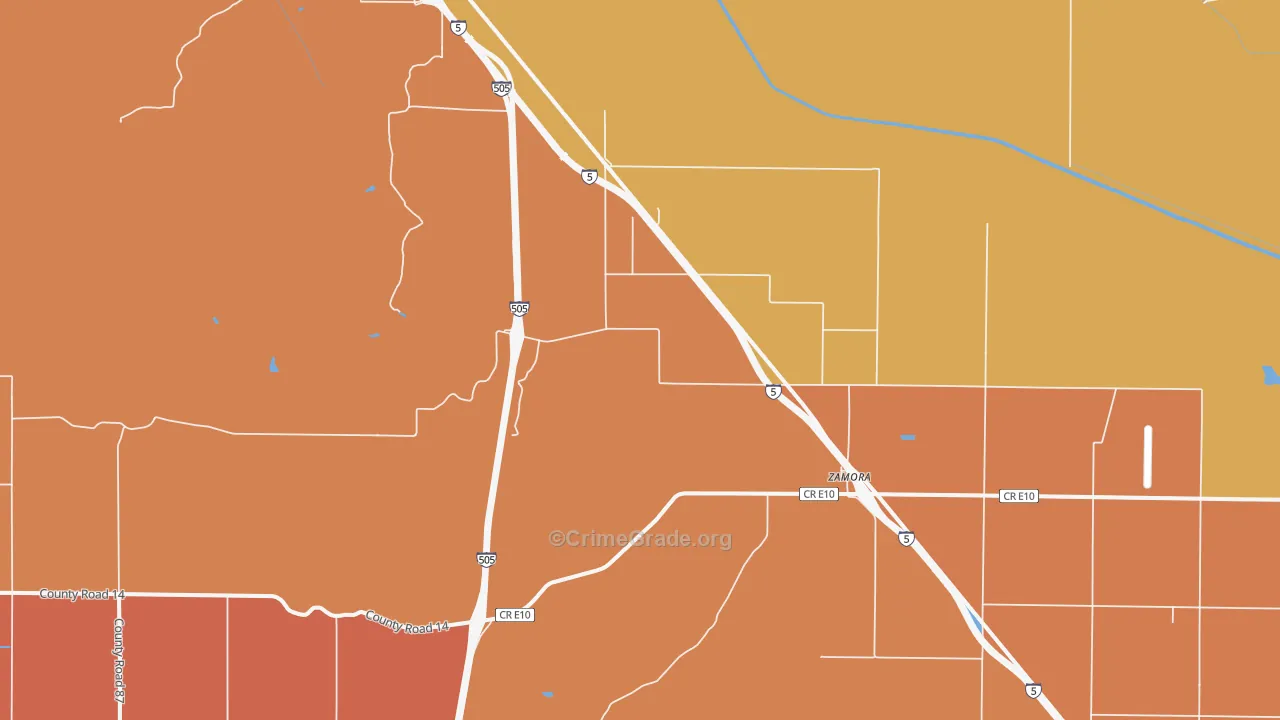 95698, CA Map of Theft Rates