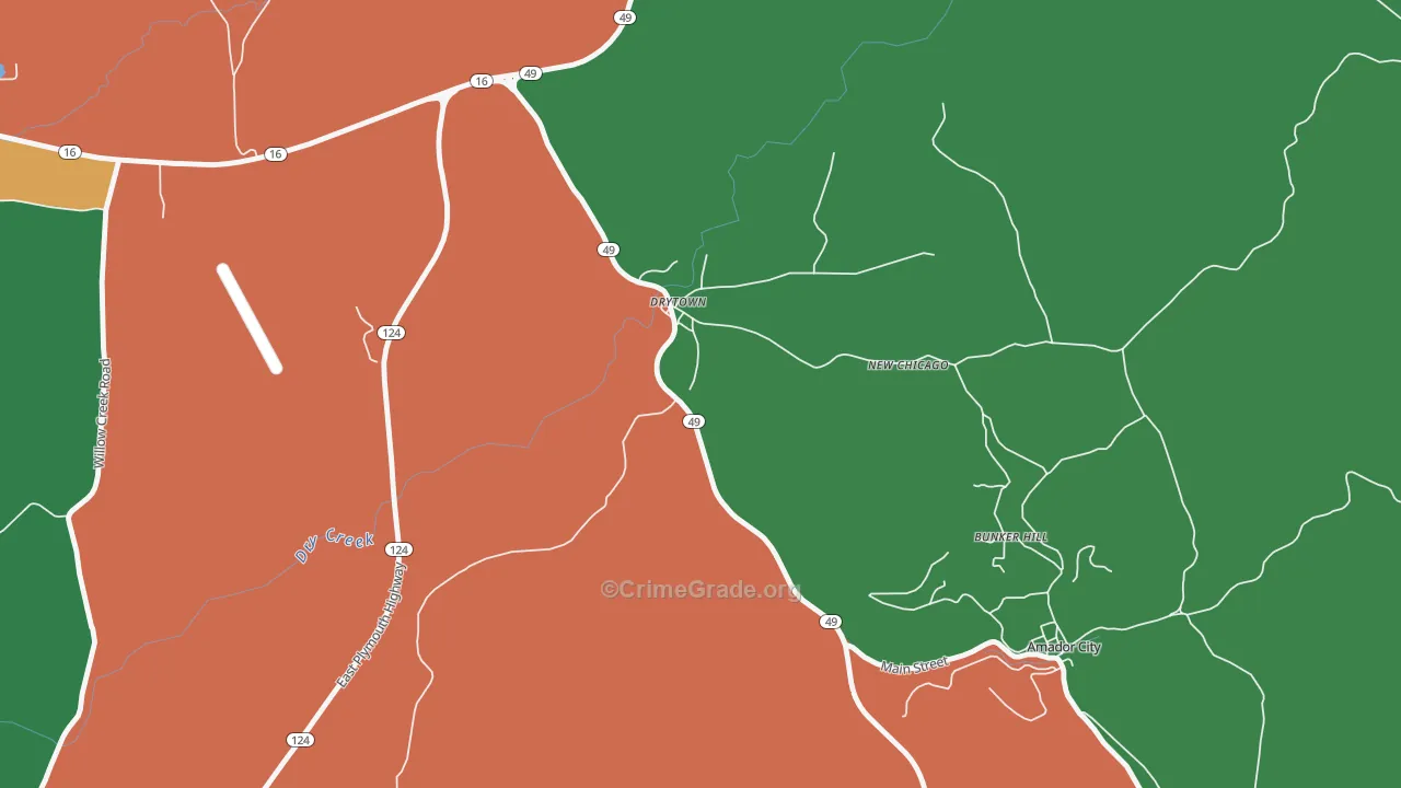 95699, CA Map of Theft Rates