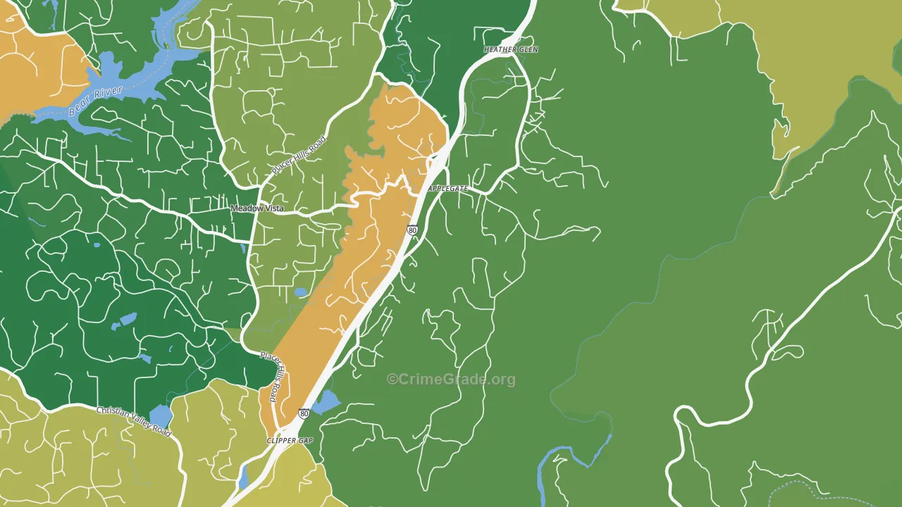 95703, CA Map of Theft Rates