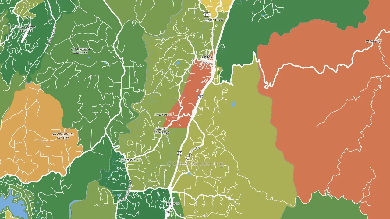 95713, CA Map of Theft Rates