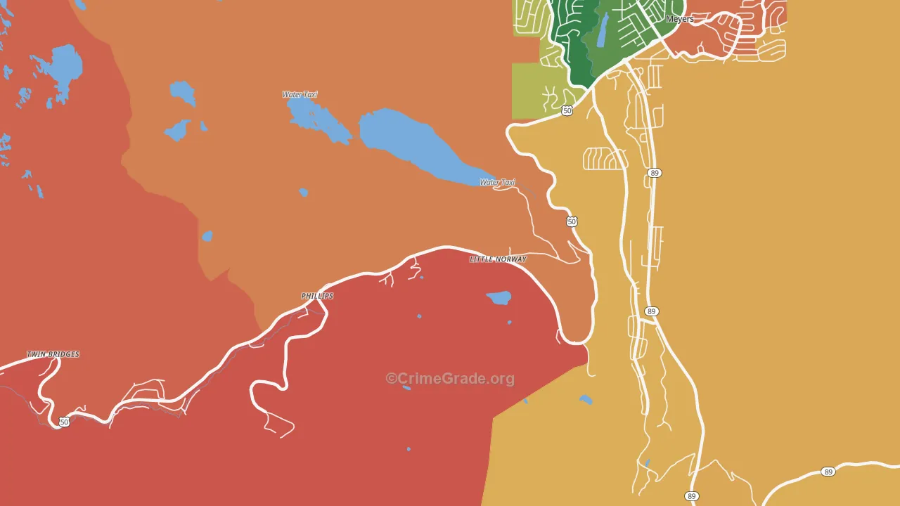 95721, CA Map of Theft Rates