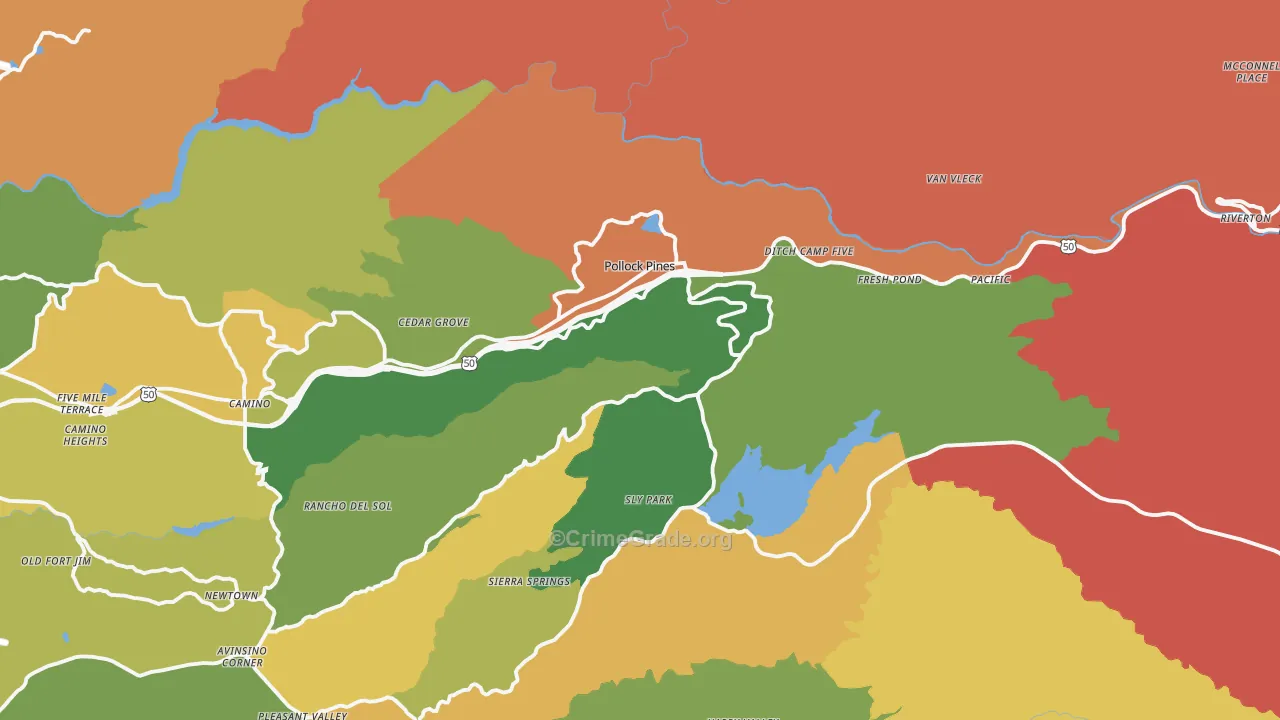 95726, CA Map of Theft Rates