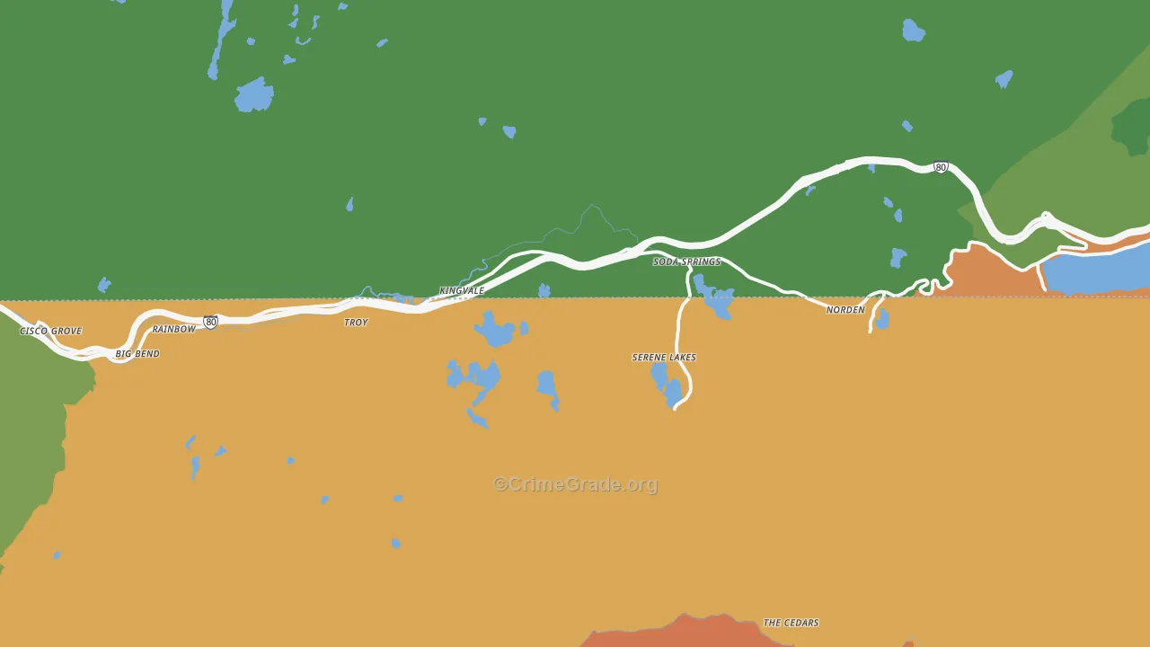 95728, CA Map of Theft Rates