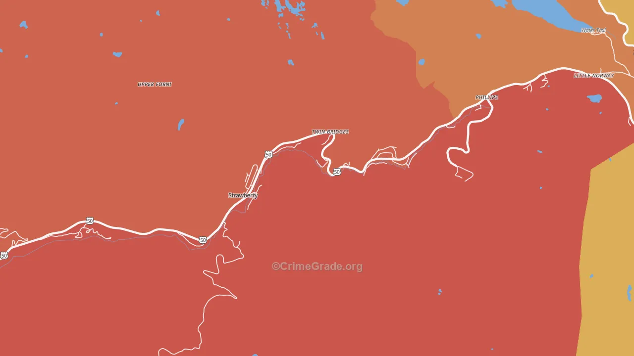 95735, CA Map of Theft Rates
