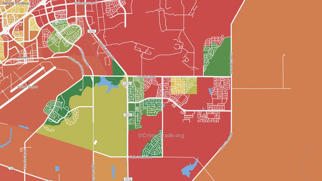 95742, CA Map of Theft Rates