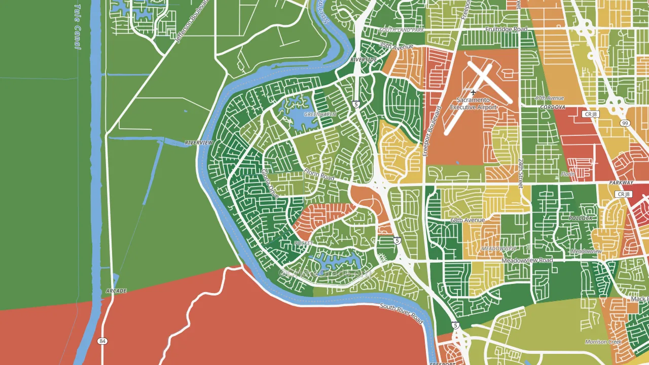 95831, CA Map of Theft Rates