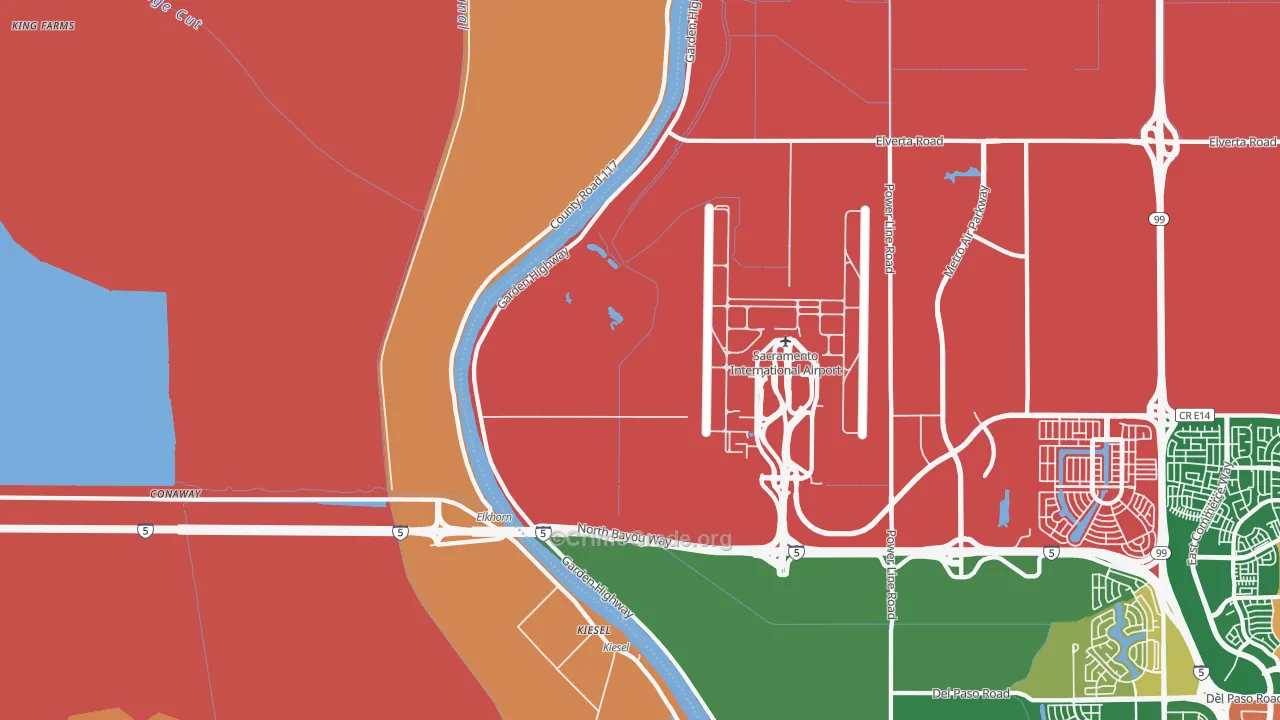 95837, CA Map of Theft Rates