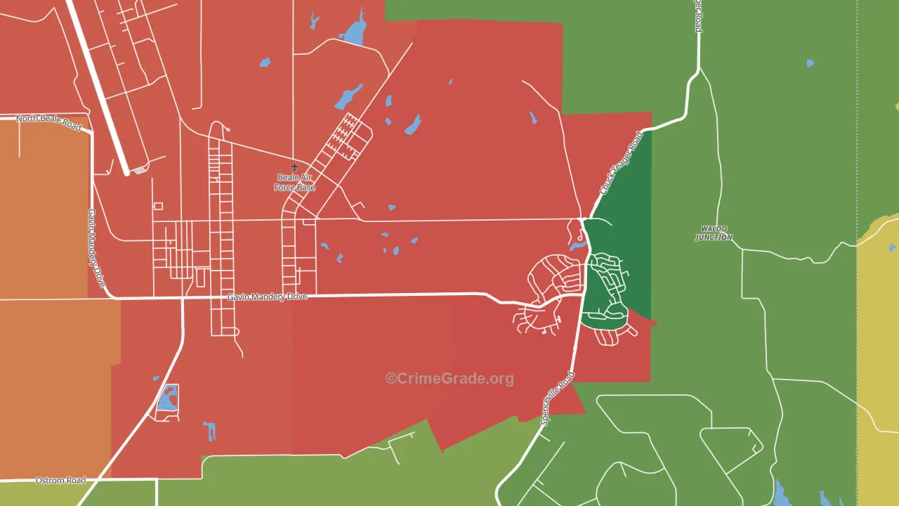 95903, CA Map of Theft Rates