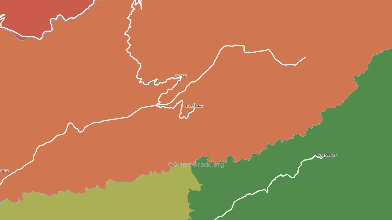 95910, CA Map of Theft Rates