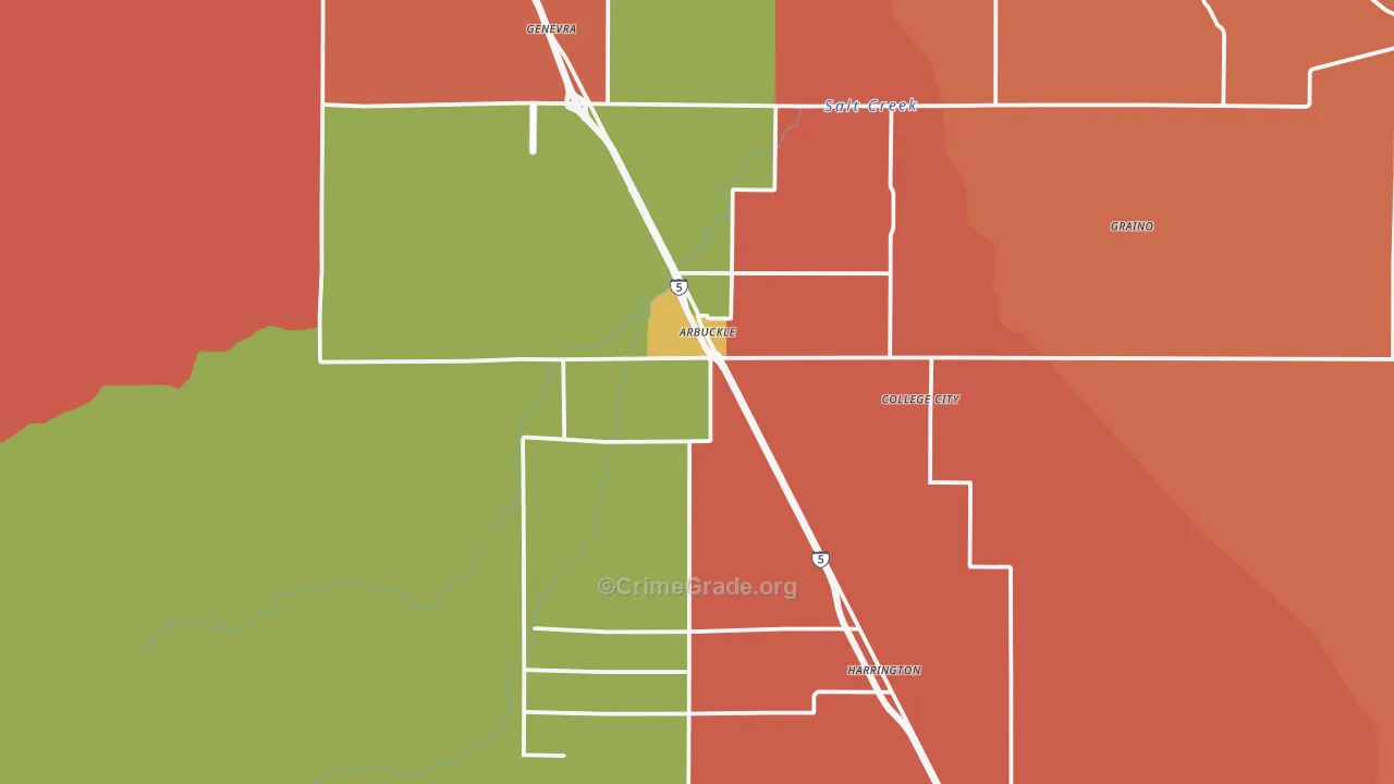 95912, CA Map of Theft Rates