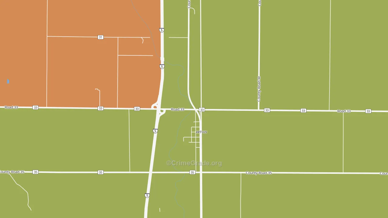 95913, CA Map of Theft Rates