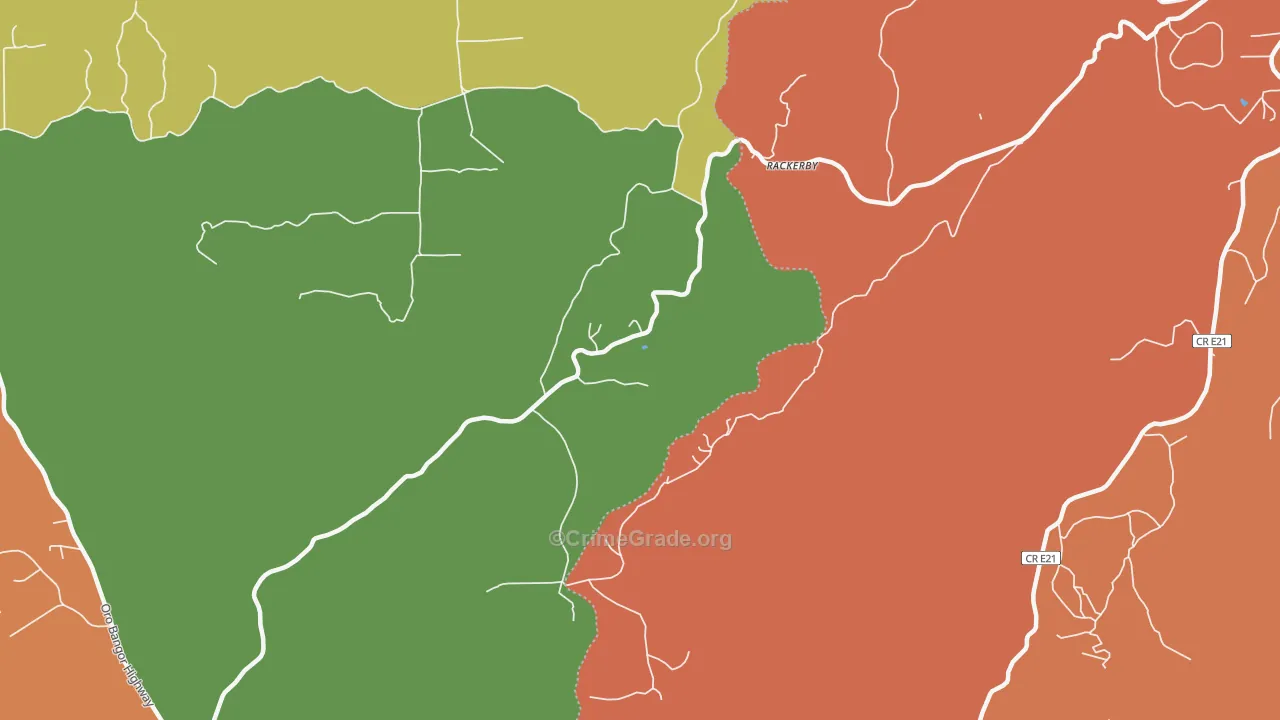 95914, CA Map of Theft Rates