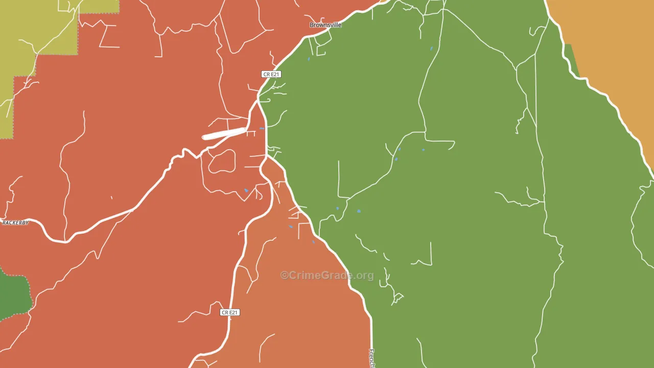 95919, CA Map of Theft Rates