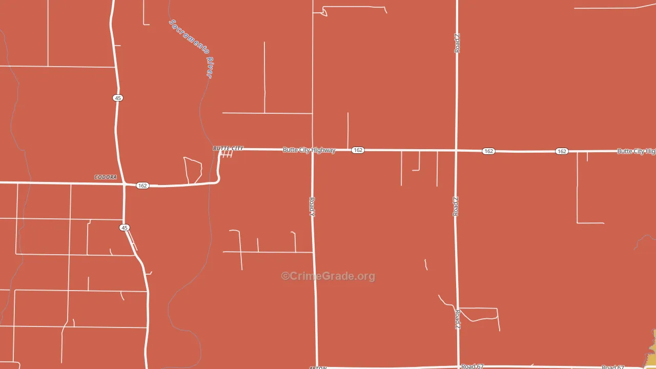 95920, CA Map of Theft Rates