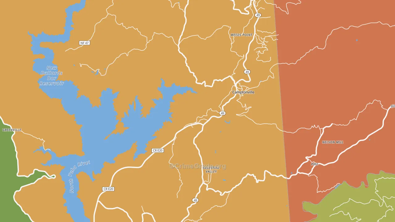 95922, CA Map of Theft Rates