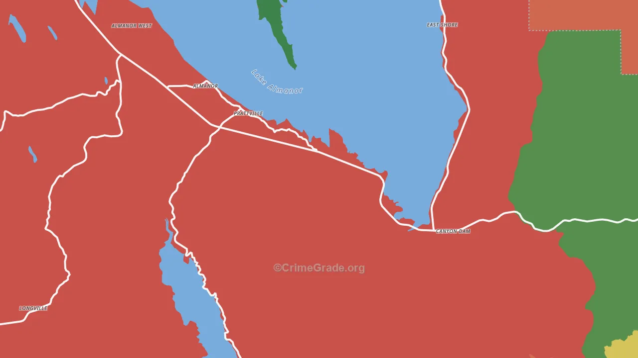 95923, CA Map of Theft Rates