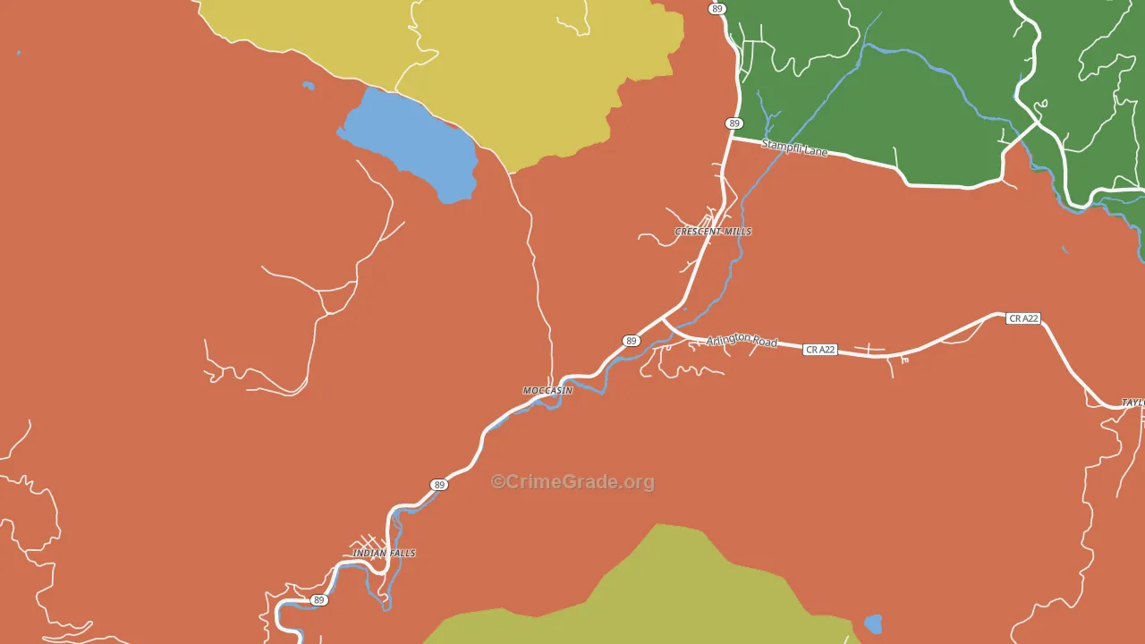 95934, CA Map of Theft Rates