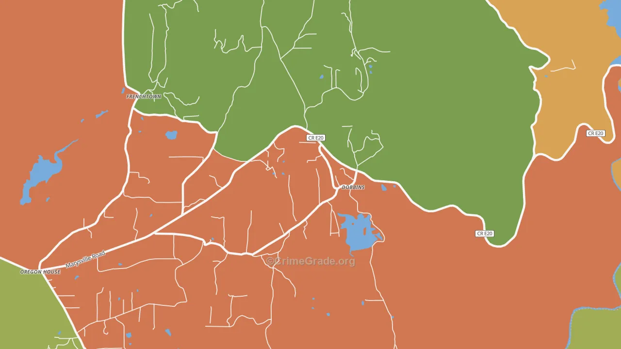 95935, CA Map of Theft Rates