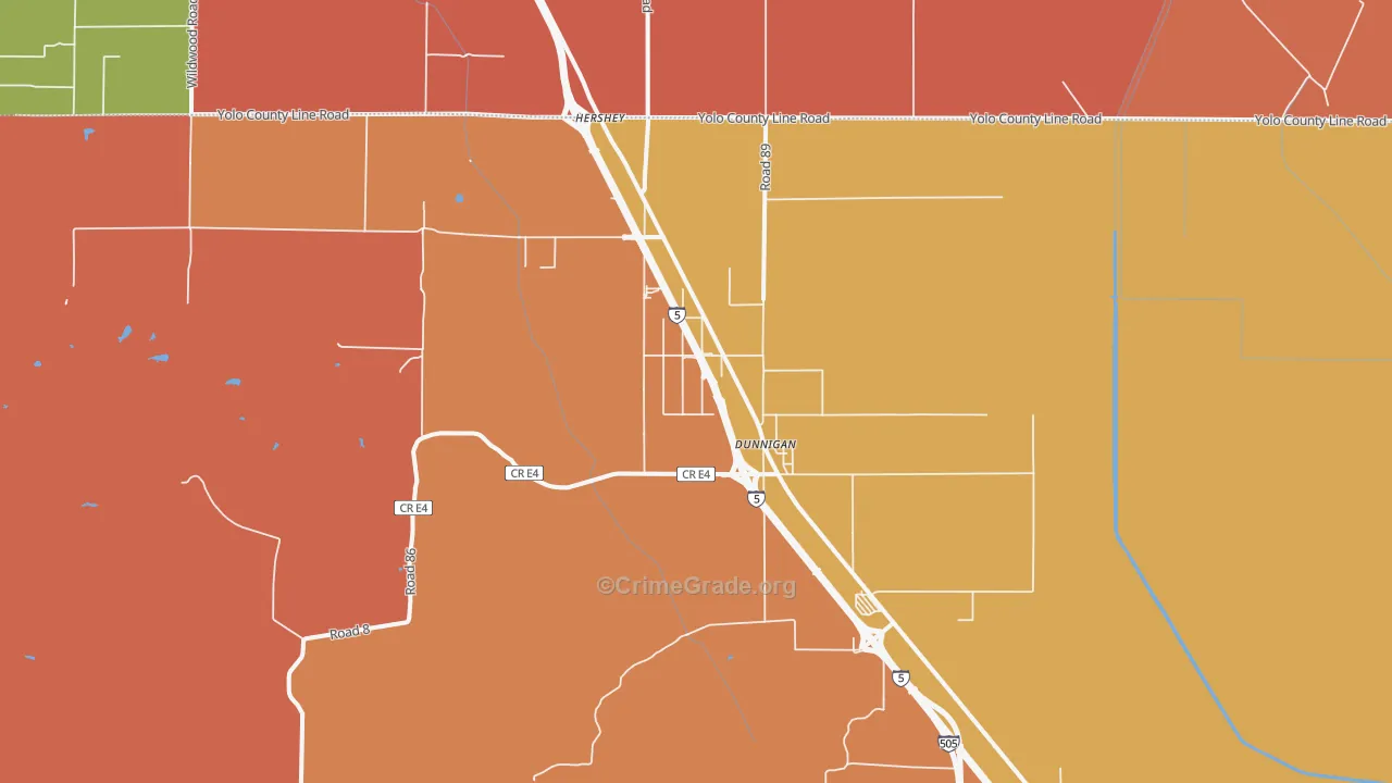 95937, CA Map of Theft Rates