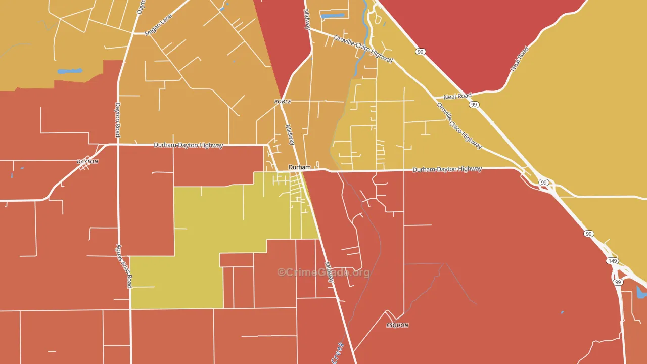 95938, CA Map of Theft Rates