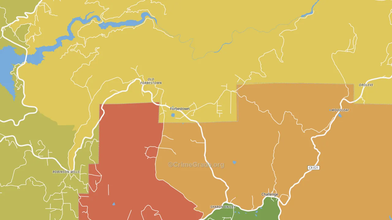 95941, CA Map of Theft Rates