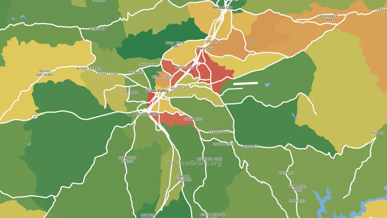 95945, CA Map of Theft Rates