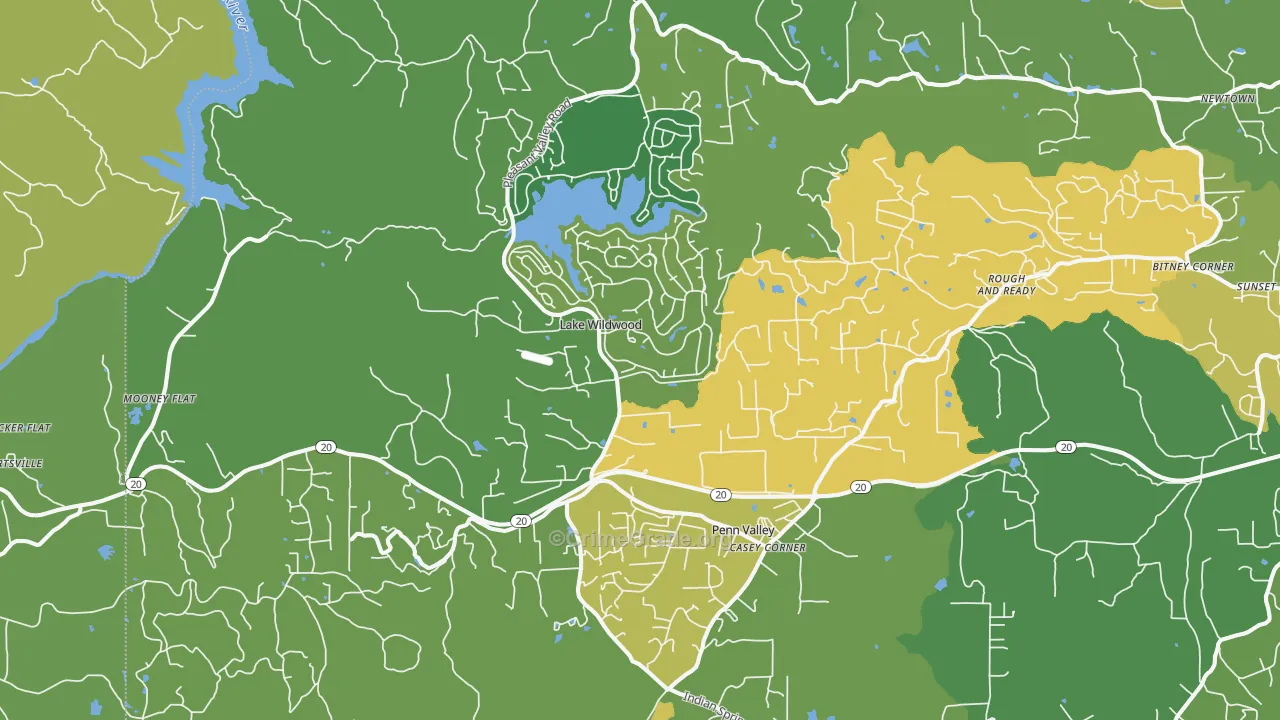 95946, CA Map of Theft Rates