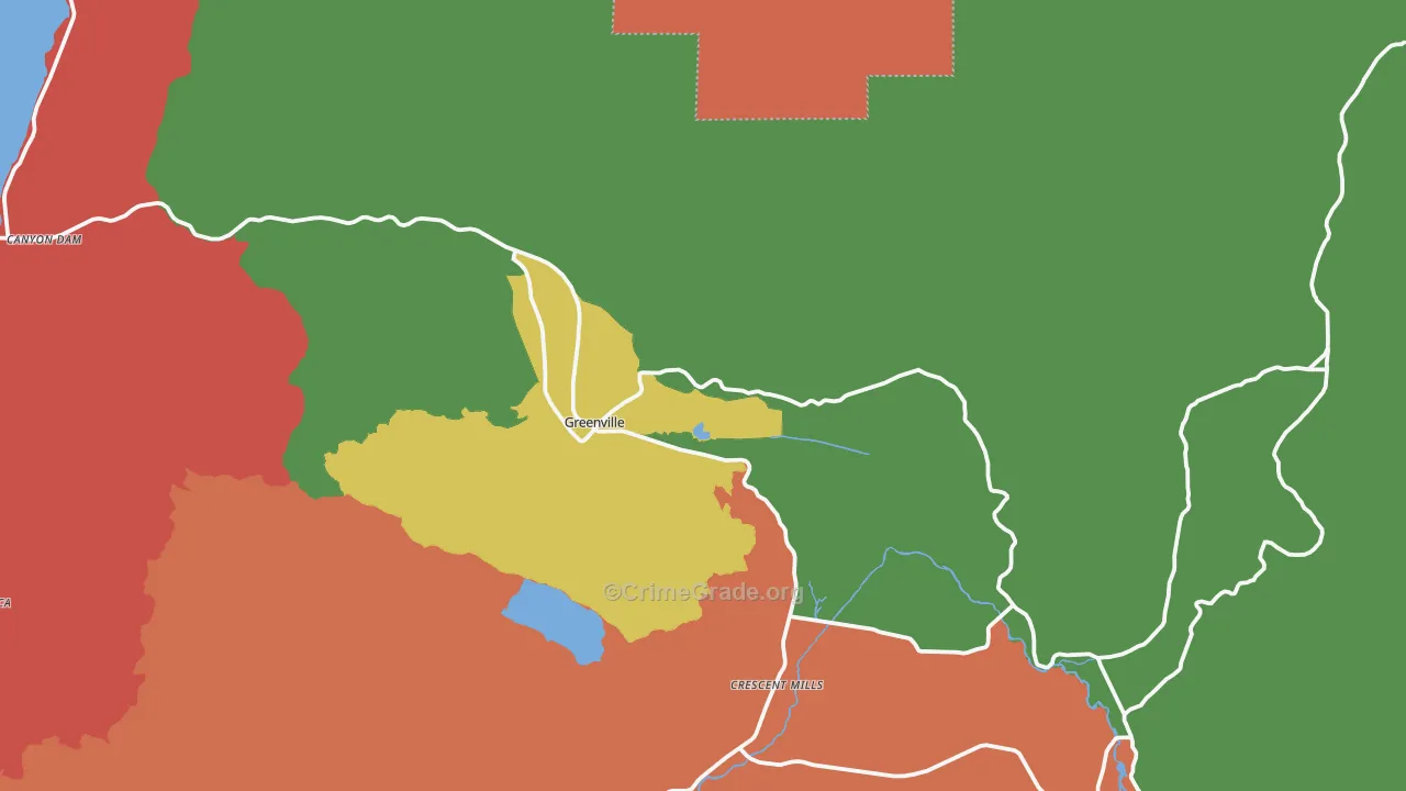 95947, CA Map of Theft Rates